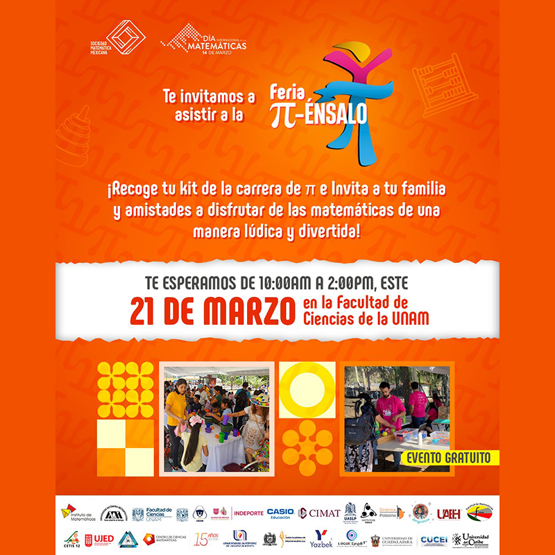 Feria Pi-énsalo, 21 de marzo de 2026, Facultad de Ciencias de la UNAM